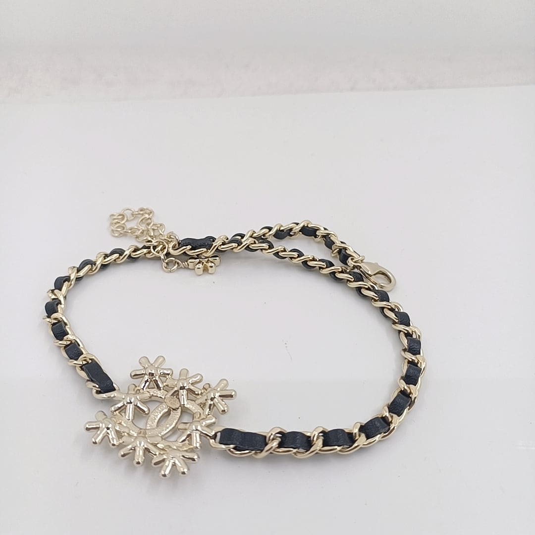 18K Chanel Lambskin Choker Necklace