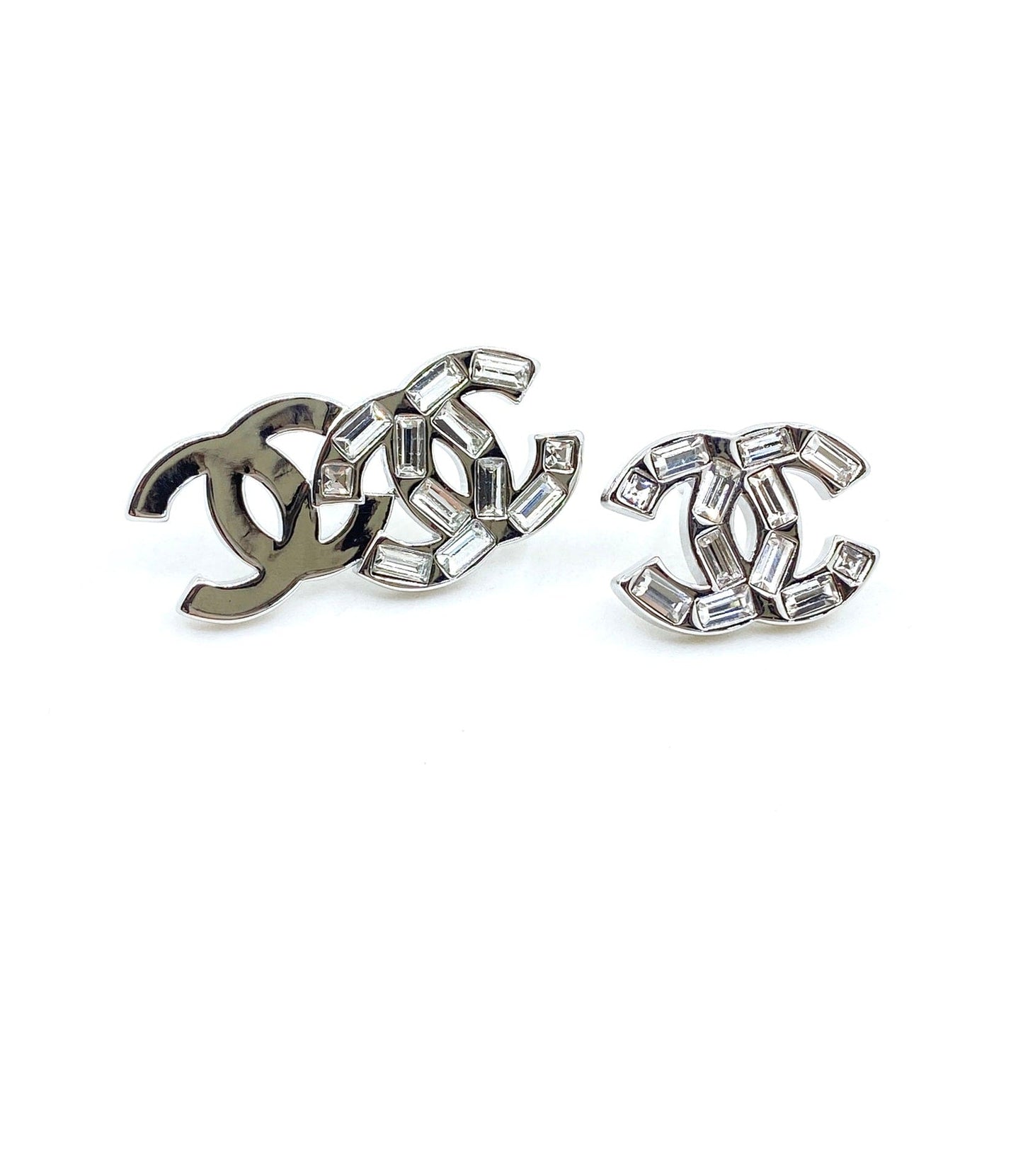 18K Chanel Crystal Earrings