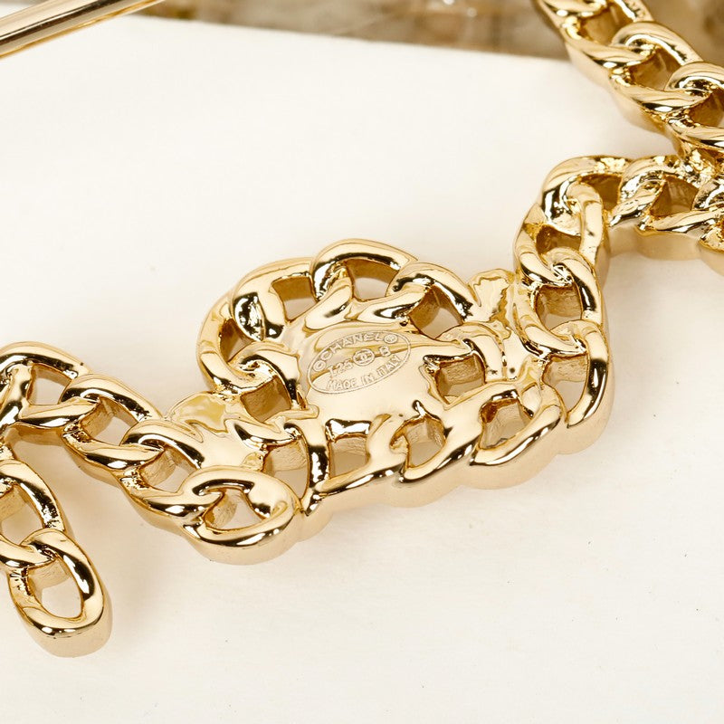 18K Chanel Leather Gold Brooch