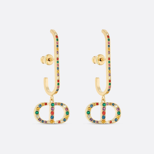 18K Dior 30 Montaigne Crystals Earrings